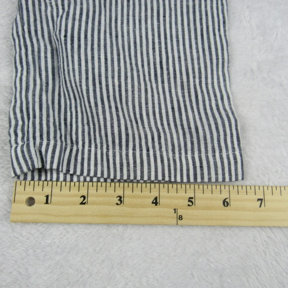 Alex Crane Cham Pants Mens 32 Blue White Stripe NEW 100% Linen Breezy Trousers